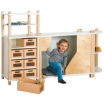 Stollenregalsystem "Finn", Stollen aus Buche Massivholz 